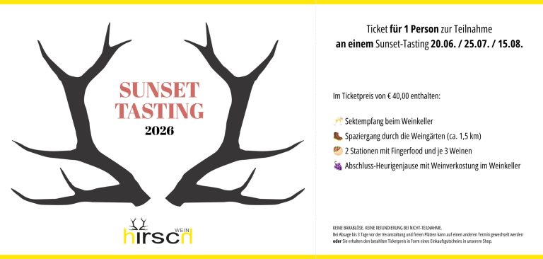 Einmal-Ticket für Sunset-Tasting 2026 freier Termin ohne Felder