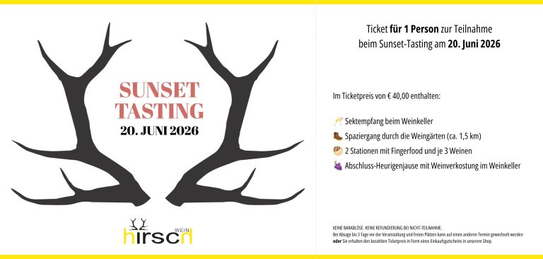Einmal-Ticket für Sunset-Tasting am 20. Juni 2026 freier Termin ohne Felder